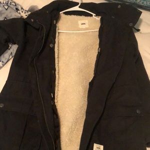vans furry linned coat